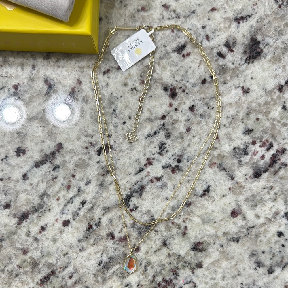 Scott Gold and Orange Necklace Elegant Jewelry